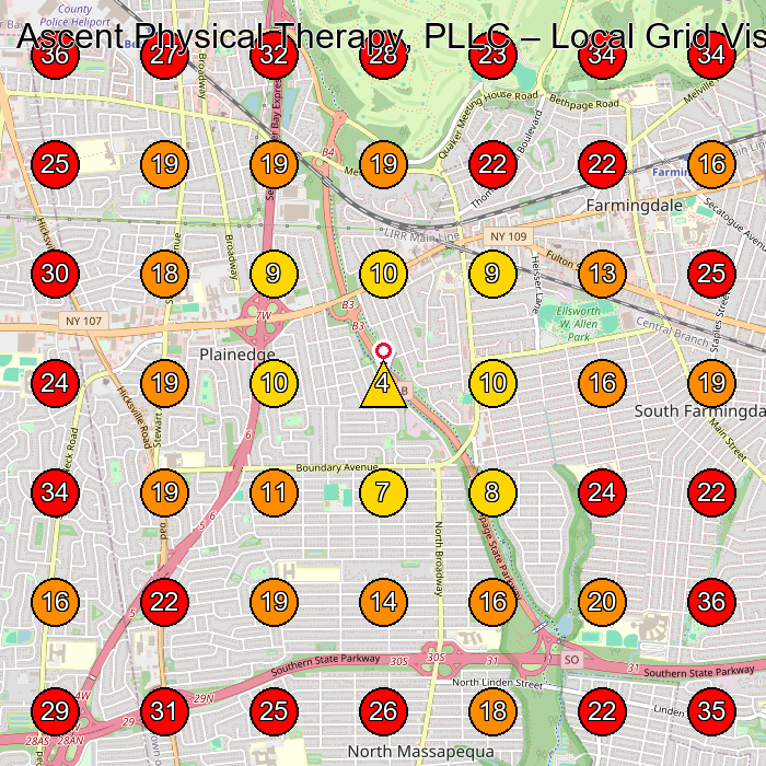 Ascent Physical Therapy, PLLC GeoGrid visibility map for Chiropractor in Amityville